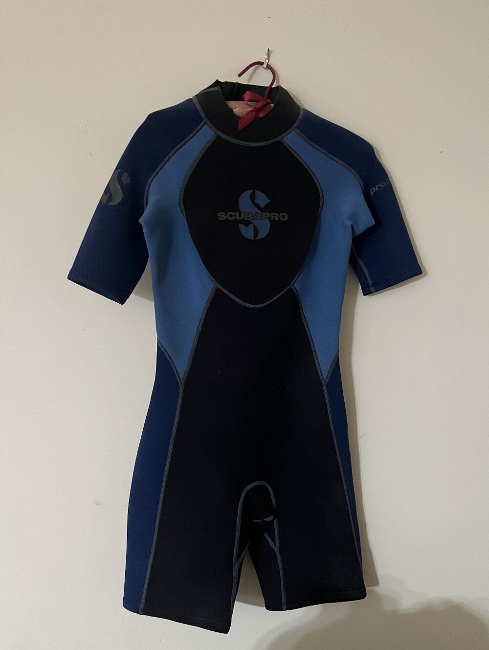 Women's Black and Blue Shorty Wetsuit